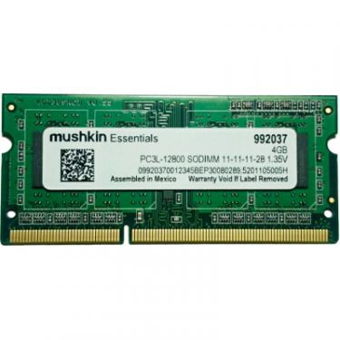 Модуль памяти для ноутбука Mushkin SoDIMM DDR3L 4GB 1600 MHz Essentials Фото