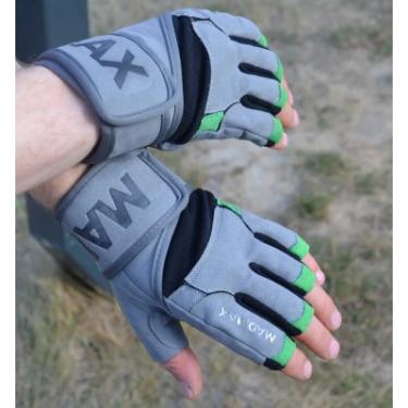 Перчатки для фитнеса MadMax MFG-860 Wild Grey/Green L Фото 6