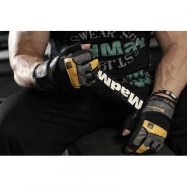 Перчатки для фитнеса MadMax MFG-880 Signature Black/Grey/Yellow L Фото 9
