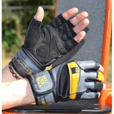 Перчатки для фитнеса MadMax MFG-880 Signature Black/Grey/Yellow L Фото 3