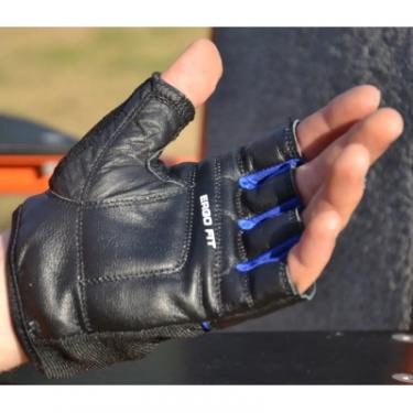Перчатки для фитнеса PowerPlay 9058 Thunder чорно-сині S Фото 2