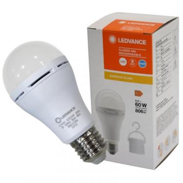 Лампочка LEDVANCE акумуляторна A60 8W 806Lm 6500К E27 Фото