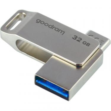 USB флеш накопитель Goodram 32GB ODA3 Silver USB 3.0 / Type-C Фото 2