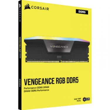 Модуль памяти для компьютера Corsair DDR5 64GB (2x32GB) 6000 MHz Vengeance RGB Black Фото 4