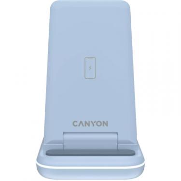 Зарядное устройство Canyon WS-304 Foldable 3in1 Wireless charger Blue Фото 1