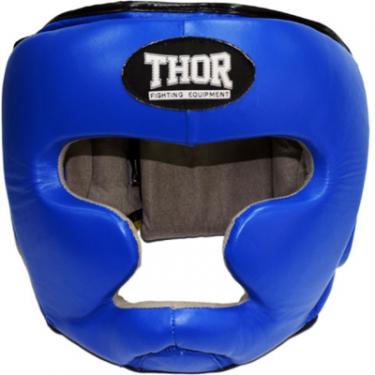 Боксерский шлем Thor 705 S Шкіра Синій Фото