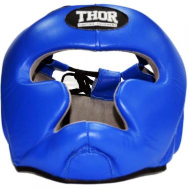 Боксерский шлем Thor 705 S Шкіра Синій Фото 3