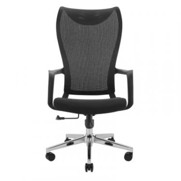 Офисное кресло Richman Етер Хром M-1 (Tilt) Сітка чорна Фото 1