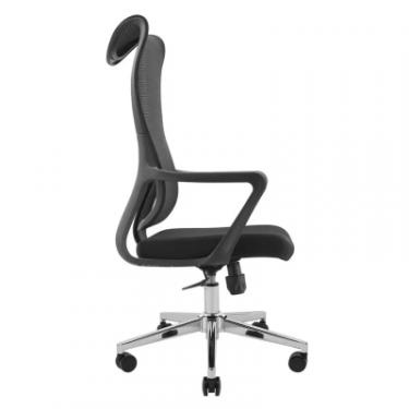 Офисное кресло Richman Етер Хром M-1 (Tilt) Сітка чорна Фото 3