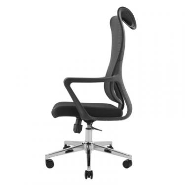 Офисное кресло Richman Етер Хром M-1 (Tilt) Сітка чорна Фото 5