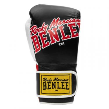 Боксерские перчатки Benlee Bang Loop Шкіра 12oz Чорно-червоні Фото 2