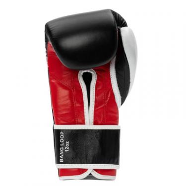 Боксерские перчатки Benlee Bang Loop Шкіра 12oz Чорно-червоні Фото 3