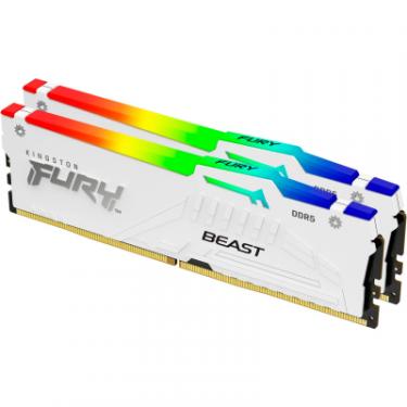Модуль памяти для компьютера Kingston Fury (ex.HyperX) DDR5 32GB 5200 MHz FURY Beast White RGB Фото 1
