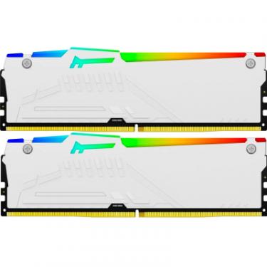 Модуль памяти для компьютера Kingston Fury (ex.HyperX) DDR5 32GB 5200 MHz FURY Beast White RGB Фото 3
