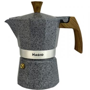 Гейзерная кофеварка Magio Сіра 3 порції 150 мл Фото