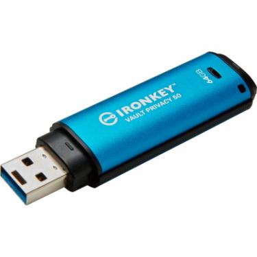 USB флеш накопитель Kingston 64GB IronKey Vault Privacy 50 Blue USB 3.2 Фото