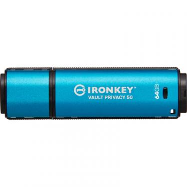 USB флеш накопитель Kingston 64GB IronKey Vault Privacy 50 Blue USB 3.2 Фото 2