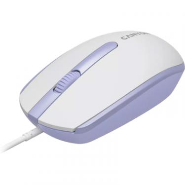 Мышка Canyon M-10 USB White Lavender Фото 1