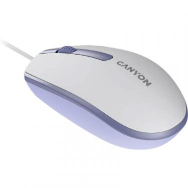 Мышка Canyon M-10 USB White Lavender Фото 2