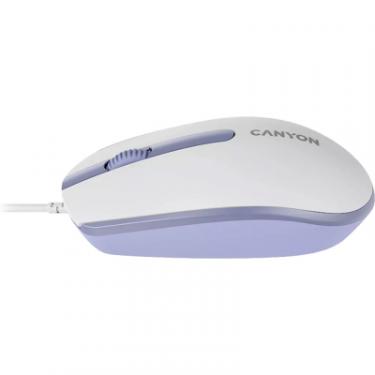 Мышка Canyon M-10 USB White Lavender Фото 3