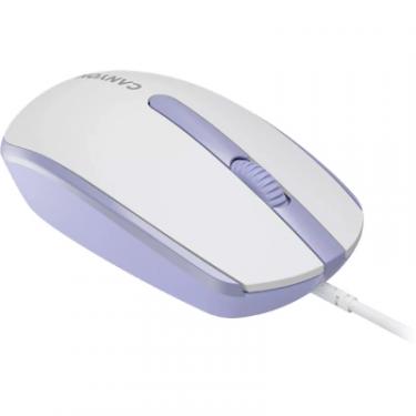 Мышка Canyon M-10 USB White Lavender Фото 4