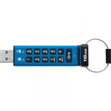 USB флеш накопитель Kingston 16GB IronKey Keypad 200 Blue USB 3.2 Фото 1