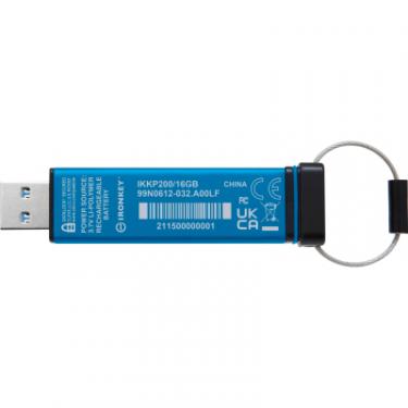 USB флеш накопитель Kingston 16GB IronKey Keypad 200 Blue USB 3.2 Фото 2