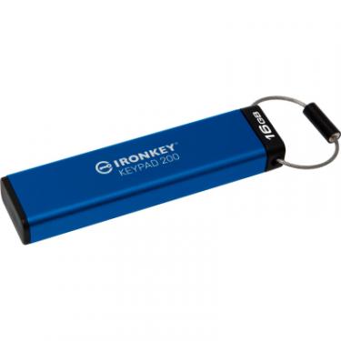 USB флеш накопитель Kingston 16GB IronKey Keypad 200 Blue USB 3.2 Фото 3