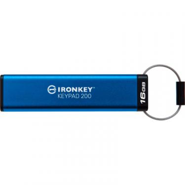 USB флеш накопитель Kingston 16GB IronKey Keypad 200 Blue USB 3.2 Фото 4