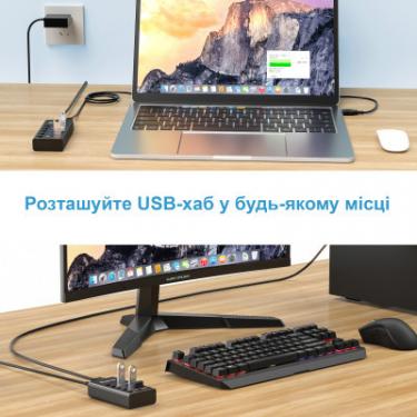 Концентратор Dynamode 5 ports USB3.0 to 4*USB3.0+2.4А Power Adapter 2.5A Фото 7