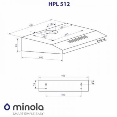 Вытяжка кухонная Minola HPL 512 IV Фото 8