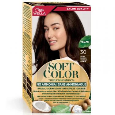 Краска для волос Wella Soft Color Безаміачна 30 - Темно-коричневий Фото
