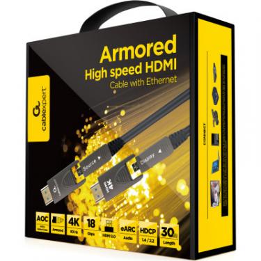 Кабель мультимедийный Cablexpert HDMI to HDMI A/D to A/D 30.0m V.2.0 4K 60Hz Optic Фото 2
