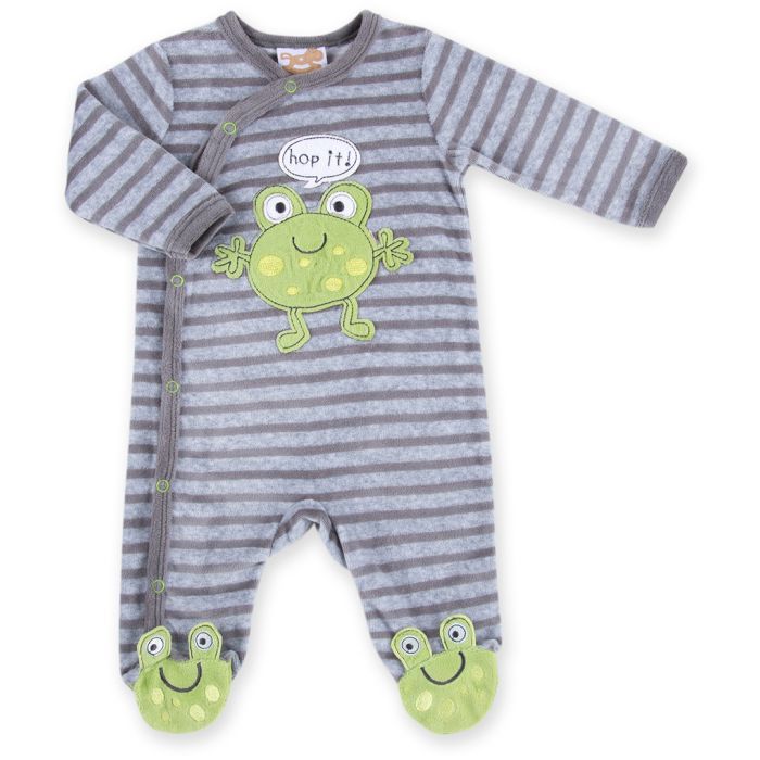 Человечек детский Luvena Fortuna велюровий, зелений Фото