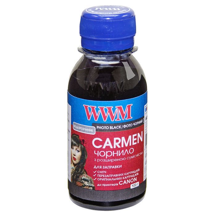 Чернила WWM CANON UNIVERSAL CARMEN 100g Photo Black Фото
