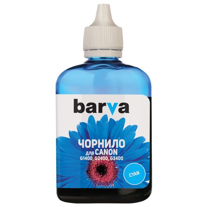 Чернила Barva CANON GI-490 90г CYAN Фото