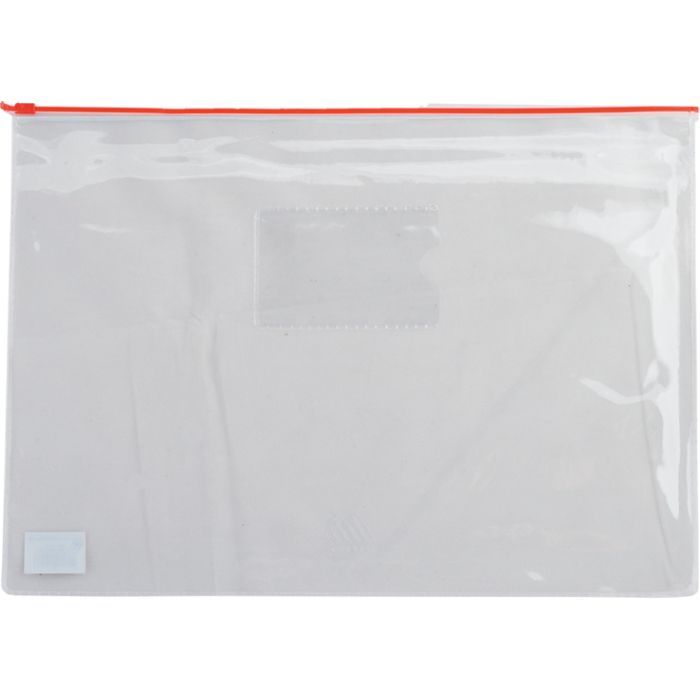 Папка на молнии Buromax А5, plastic zipper red Фото