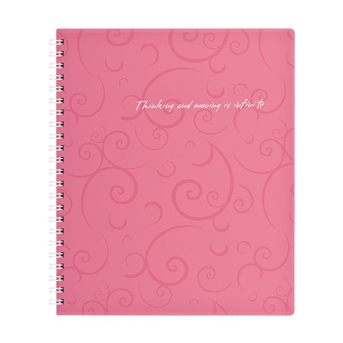 Блокнот Buromax spiral side, В5, 80sheets, Barocco, square, pink Фото