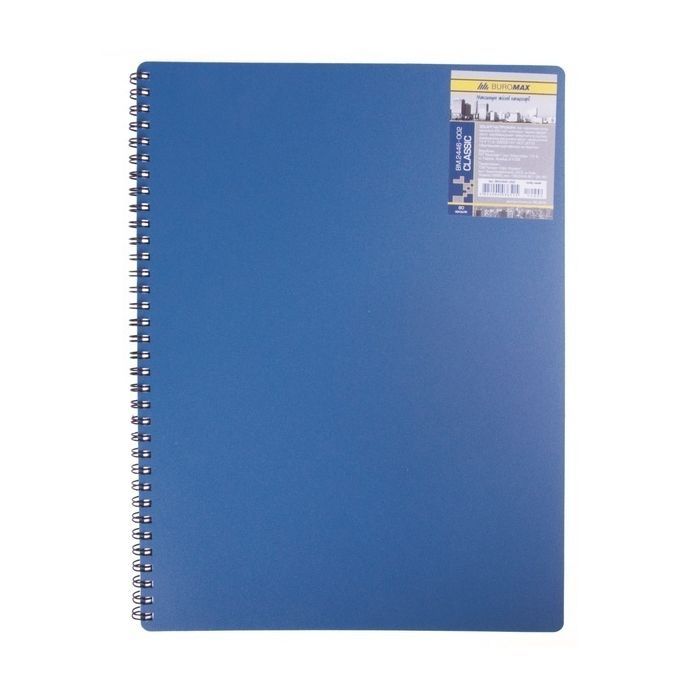 Блокнот Buromax spiral side, А6, 80sheets, CLASSIC, square, blue Фото