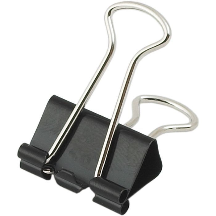 Биндер металлический Buromax 19мм, 12шт, black Фото