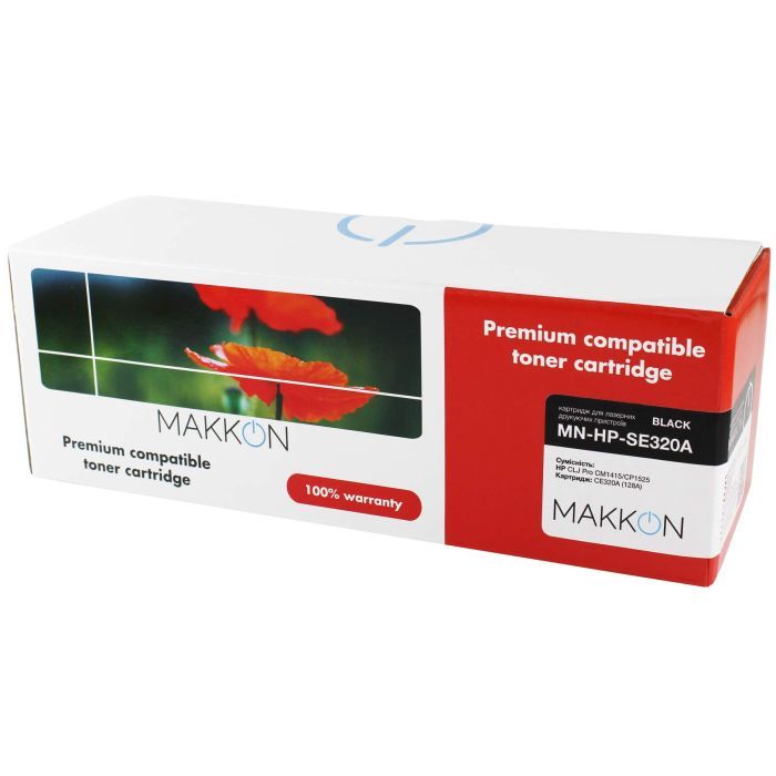 Картридж Makkon HP CLJP CE320A (128A) (SE320A) 2k black Фото