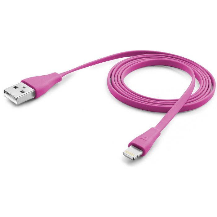 Дата кабель Cellularline USB 2.0 AM to Lightning 1.0m pink Фото