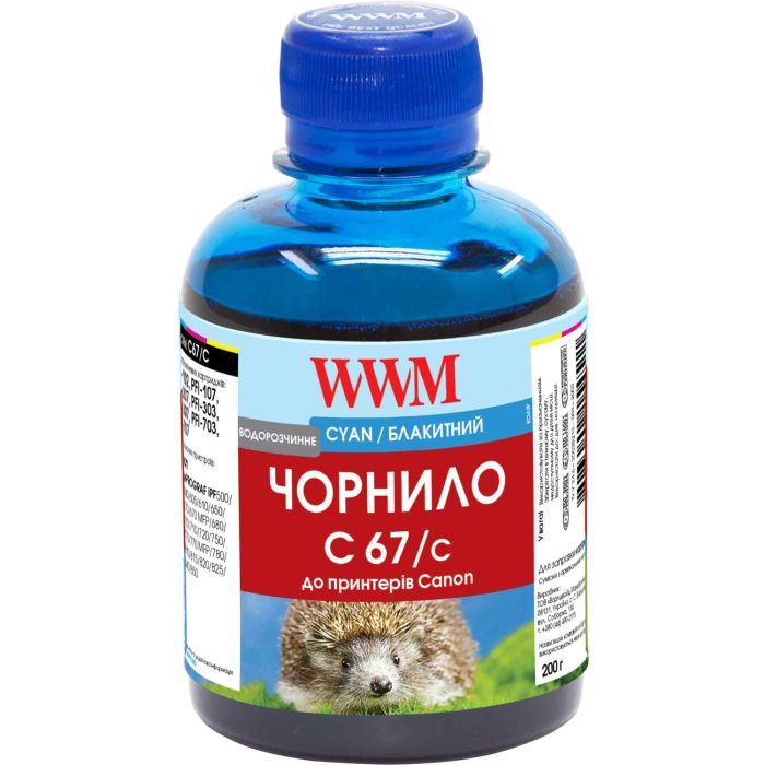 Чернила WWM Canon IPF-107 200г Cyan IPF-107С Фото
