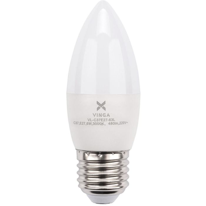 Лампочка Vinga VL-C37E27-63L Фото
