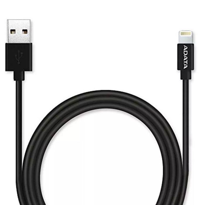 Дата кабель ADATA USB 2.0 AM to Lightning 1.0m MFI Black Фото