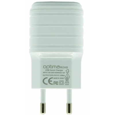 Зарядное устройство Optima 2xUSB Force (2.1A) White Фото