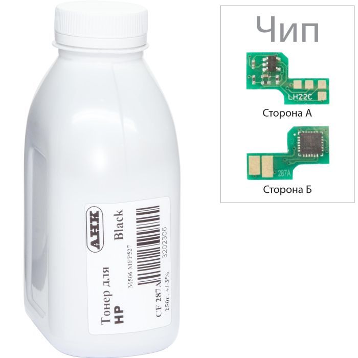 Тонер AHK HP LJ M506 MFP527 250г Black +chip Фото