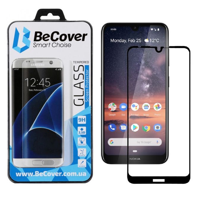 Стекло защитное BeCover Nokia 3.2 Black Фото