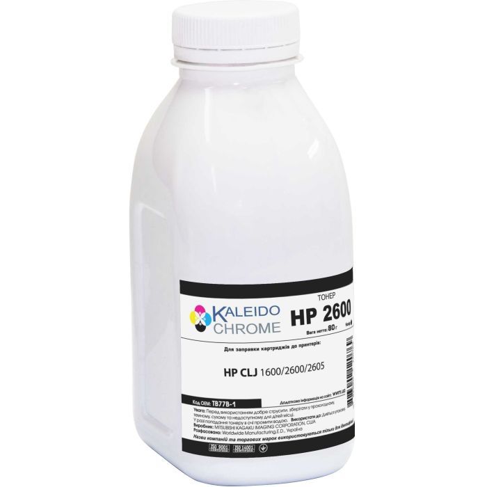 Тонер Kaleidochrome HP CLJ 1600/2600/2605 , 80г Black Фото