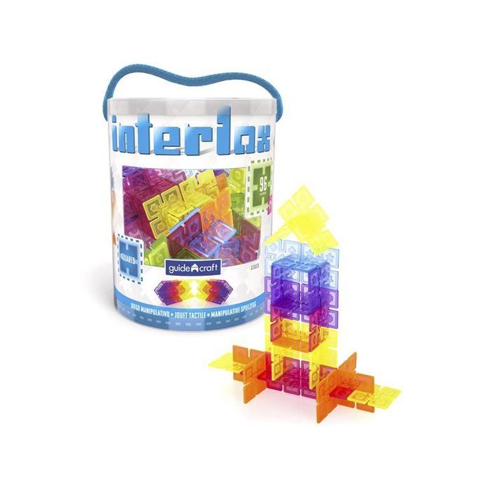 Конструктор Guidecraft Interlox Squares Квадраты, 96 деталей Фото